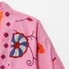 Exportación Transfronteriza Ropa de Mujer 2025 Otoño Estilo Europeo y Americano Holgado Bordado Decorativo Cárdigan Camisa Chaqueta Mujer K526090F