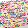 2024 Nuevos accesorios DIY europeos y americanos cuentas de arcilla polimérica suave de frutas cuentas de carita sonriente cuentas de flores de 10 mm cuentas de arcilla polimérica suave de carita sonriente