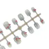 Pegatinas de Uñas Artísticas para Verano Cherry Crystal Ojo de Gato 3D Transparentes y Suaves para Estudiantes, Realza la Luminosidad, Uñas Portátiles de Alta Gama 30 piezas