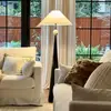Luminária de chão estilo vintage para a sala de estar, luminária de cabeceira de quarto minimalista retrô francesa de alta qualidade, luz ambiente de piso ao lado do sofá