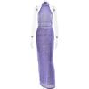 Amazon Export Verão Novo Elegante Vestido Longo Fashionável Sexy Lantejoujado Costas Nuas Sem Mangas Vestido para Mulheres