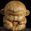 Thuja Juguete Cultural para Hombre Pieza de Mango Equipaje de Mano Tallado Mono Sala de Té Zen Sun Wukong Thuja Pequeños Adornos Llavero