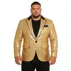 Chaqueta Brillante Disco Nueva Otoño e Invierno Amazon Venta al por Mayor Traje de Lentejuelas para Hombre Zt-X61