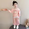 Conjunto Deportivo para Niñas Primavera y Otoño Ropa de Bebé Niña Sudadera de Dos Piezas Falsas Ropa de Primavera para Bebé Niña Elegante de Moda Conjunto de Dos Piezas