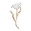 Broche de Flor Pleateado Metálico Pintado con Spray Europeo y Americano Moda Transfronteriza Europea y Americana Broche Corsage Retro de Alta Gama