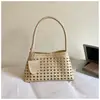 Bolso de Hombro para Mujer con Patrón Tejido de Nicho Estilo Coreano 2026 Nueva Moda Casual Color Sólido Bolso de Mano Gran Capacidad
