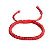 Nudo Diamante Cuerda Roja Tamaño Ajustable Hecho a Mano Cuerda Roja Pulsera Shore Cuerda Pareja Año de Transferencia Vida Hombres y Mujeres