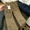 Jeans Blancos Acampanados de Diseño Estilo Americano para Hombre, Marca de Moda Casual Sueltos de Pierna Ancha Ropa de Trabajo Pantalones de Longitud Completa
