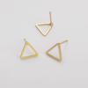 Aretes cuadrados triangulares redondos chapados en oro de 14 quilates hechos a mano aretes caseros aretes aretes aretes accesorios