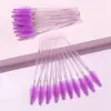 Set de Cepillo Desechable para Pestañas y Peine para Cejas Estilo Tiktok, Mango de Plástico de Cristal Transparente, Herramientas de Belleza Coloridas
