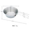 Cuenco de nieve para exteriores, cuenco plegable de acero inoxidable 304, utensilios de cocina para acampar, vajilla para acampar, cuenco con asa plegable, cuenco portátil
