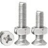 Tornillo tuerca de acero inoxidable 201 con cabeza avellanada y ranura Phillips juego combinación de tornillo tuerca de cabeza plana M3M4M5M6M8M10