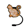 Capas de Palha Temáticas de Escritório Amigo Velho, Tampas de Palha, Tampas de Silicone à Prova de Poeira, Decorações Personalizadas para Palitos