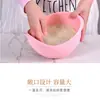 Peneira para Lavar Arroz Escorredor Plástico Cesta de Drenagem Bacia para Lavar Vegetais Ferramenta Mãos Livres Cesta Espessada para Lavar Arroz Malha Fina Cozinha Doméstica Agitar Água