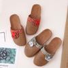 Alfombrilla de bambú de verano zapatillas de lino para mujer hogar suelo de madera parejas hogar alfombrilla de paja zapatillas de interior para hombre venta al por mayor