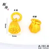 Ansioso pelo colar com pingente de ouro de areia de cor sólida boutique diy não desbota de longo prazo, botão de lótus, botão de lótus, espiga de trigo, acessórios de ouro de areia para mulheres