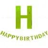 Nova faixa de aniversário de PET com glitter a laser, faixa colorida com letras HAPPY BIRTHDAY para decorações de festa