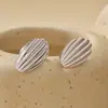 Aretes de Concha Retro de Alta Gama S925 Plata de Venta Caliente Transfronteriza para Mujer, Exquisitos y Versátiles Aretes de Concha que Realzan la Oreja