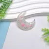 Resina Transfronteiriça Lantejoula Lua Artesanal DIY Acessórios Atacado Corda de Cabelo Grampo de Cabelo Capa de Celular Acessórios DIY