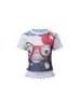 Camiseta Corta de Manga Corta para Mujer Hello Kitty con Cuello de Encaje Retro Americano 2026 Nuevo Ajuste Delgado Top Corto Chica Popular
