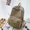 Mochila macia e elástica estilo retrô floresta Mochila japonesa solta simples para estudantes universitários aulas matinais feriados mochila de viagem