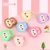 Bolsa de monedas con cremallera de silicona de dibujos animados Llavero de mano Color macarrón Mini bolsa de monedas Bolsa de almacenamiento para niños Regalo