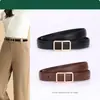 Moda casual Cinturón nuevo de cuero genuino para mujer Cinturón simple de negocios todo-partido cinturón decorativo para jeans alta moda