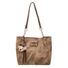 Bolsa de Grande Capacidade Yuezi para Mulheres 2026 Nova Coleção Primavera Bolsa para Faculdade Bolsa de Ombro Tote da Moda para o Dia a Dia