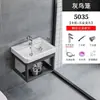 Lavabo de pared transfronterizo, adecuado para baños pequeños, lavamanos de pared, lavabo de baño de cerámica, tamaño mini