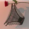 2026 Nuevas Bragas Jacquard Estilo Francés Chica Puro Deseo Cintura Baja Huecas Tira Fina Malla Sexy Semitransparente Bragas Triángulo para Mujer