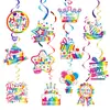 Colgadores Espirales de Venta Caliente Transfronterizos Suministros Decorativos de Atmósfera para Fiestas Navideñas y de Cumpleaños Colgadores Creativos para Techo