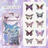 Mariposa Retro Dorada PET Láser Color Flash Estilo Antiguo Pegatina Decorativa para Diario Álbum Material de Decoración Guka Pegatina Venta al por Mayor