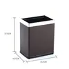 Lixeira sem Tampa de Hotel Lixeira Retangular de Dupla Camada Doméstica Lixeira para Quarto de Hóspedes Lixeira de Aço Inoxidável Lixeira para KTV Bar