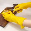 Luvas Domésticas Amarelo Oxford Lavanderia Impermeável Plástico Borracha Limpeza Doméstica Antiderrapante Tipo Espessado Durável Cozinha Lavar Louça