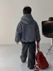 Sudadera con Forro Polar para Niños Little Shop de Algodón Temporada de Otoño Profundo Chaqueta de Lana de Cordero Infantil Nuevo Estilo Coreano 2026 Conjunto de Ropa Infantil de Moda