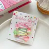 Nuevas Pinzas para el Cabello de Paleta de Fruta para Niños, Set Dulce y Lindo de Pasadores para Bebé, Aretes Ant Dolor para Niñas, Collar y Accesorios para Manos