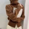 Suéter de cuello alto suave y ceroso de estilo coreano, chic, para mujer, principios de primavera, cálido, otoño e invierno, camiseta interior, suéter ajustado
