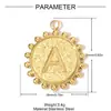 Collar Colgante Pequeño Cuadrado 26 Letras Inglesas DIY Acero de Titanio Pulsera A-Z para Mujer Etiqueta de Joyería de Acero Inoxidable