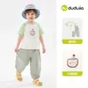 Conjunto de Ropa de Verano para Niñas de Dudu: Top de manga corta y pantalones largos para niñas, Nuevos pantalones físicos repelentes de mosquitos para niños, Estilo de verano