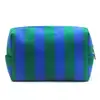 Bolsa de Cosméticos de Felpa Rayada de Nicho para Productos Nuevos Transfronterizos, Linda Bolsa de Almacenamiento Grande para Salidas de Otoño e Invierno, Neceser