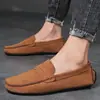 Zapatos de Lona Europeos y Americanos, Zapatos de Gamuza de Cuero para Hombre Aliexpress, Zapatos Casuales para Conducir, Zapatos Perezosos de Amazon, Zapatos para Hombre