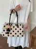 Bolsa Tote de Linho Grande Capacidade Estilo Coreano com Múltiplos Compartimentos para Mulheres, Bolsa de Ombro de Ponto Alto em Lona Versátil para o Dia a Dia