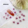 Rosa Claro Fondo Puntiagudo Diamante Redondo Pequeño Diamante Mini Pila Calafateo de Diamante Pedrería Diamante Navidad Año Nuevo Rojo Uñas Manicura Joyería