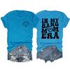En mi era de madre de banda nota de amor cuello redondo moda manga corta estampado doble cara casual camiseta top mujeres