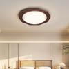 Luz Principal de Sala de Estar Estilo Medieval Grano de Madera de Nogal Luz de Techo Habitación Retro Japonesa Dormitorio Base Decorativa de Madera Maciza Redonda