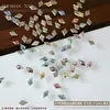 Pedras de Strass Hua Zi de Fundo Plano para Nail Art, Strass Brilhantes K9 de Borda Invertida Pequenos de Fundo Plano de Formato Irregular, Decorações Coloridas Mistas de Strass para Unhas