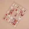 Redanco Nuevo Avión 3D Popular Pegatinas para Uñas Halloween Telaraña Roja y Blanca Pegatinas para Uñas Dh-942