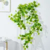 Simulación Mimbre Flor Artificial Enredadera Enredadera Floral Hojas Verdes Hojas de Árbol Plantas Verdes Plástico de Embalaje Aire Acondicionado Bajante Ocultar Decoración