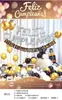 Parede de Fundo Transfronteiriça Decoração de Festa de Aniversário Suprimentos Balão de Filme de Alumínio Conjunto Balão de Aniversário Espanhol