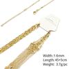 Color Oro Verdadero 18K Conservador de Color Cadena Universal Cuentas de Posicionamiento Collar Ajustable Cadena de Caja Plana de Diez con Forma de O Cadena de Joyería DIY